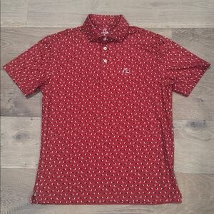 Rhoback Red Bulldog Pattern Polo